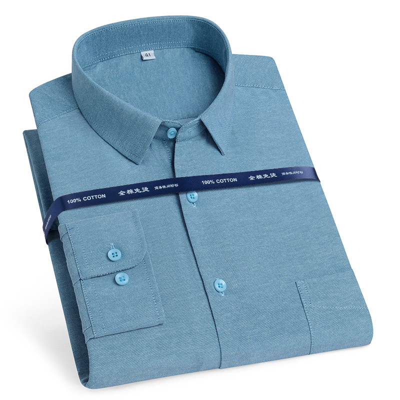 Oxford Cotton Casual Shirt Business - 특대 11XL 10XL 9XL 품질 순수