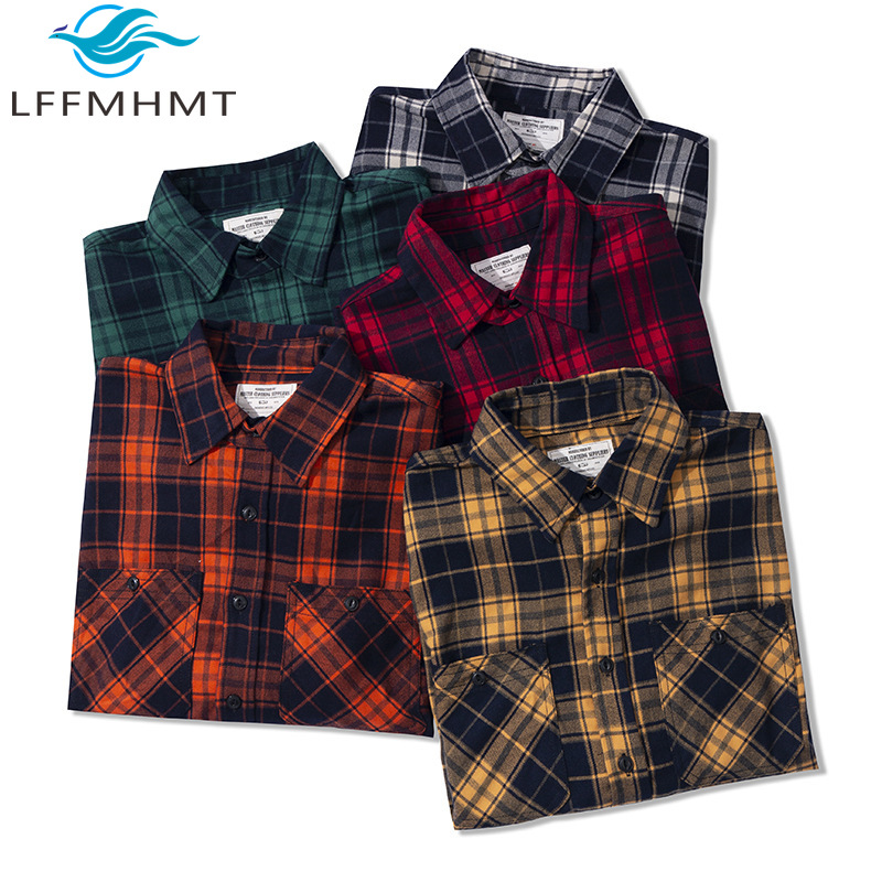 가을 겨울 패션 남성용 클래식 플란넬 셔츠 남성용 고품 - Flannel Plaid Shirt Heavy Weight 리뷰 및 가격