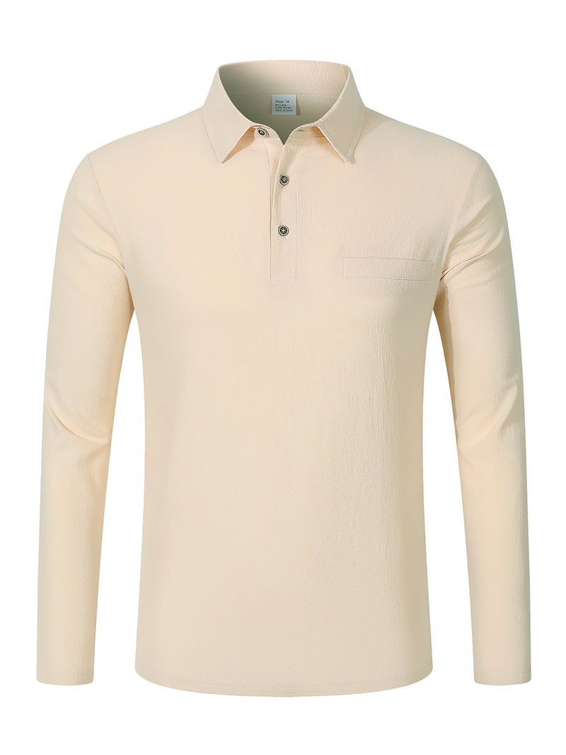남성용 린넨 혼방 긴팔 폴로 셔츠, 가슴 패치, 통기성 - Mens Linen Shirt Long Sleeve 리뷰 및 가격