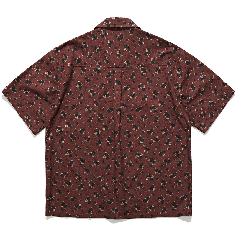 일본 레트로 에스닉 스타일 쿠바 칼라 반팔 셔츠 남녀공 - Vintage Hawaiian Floral Shirt 리뷰 및 가격
