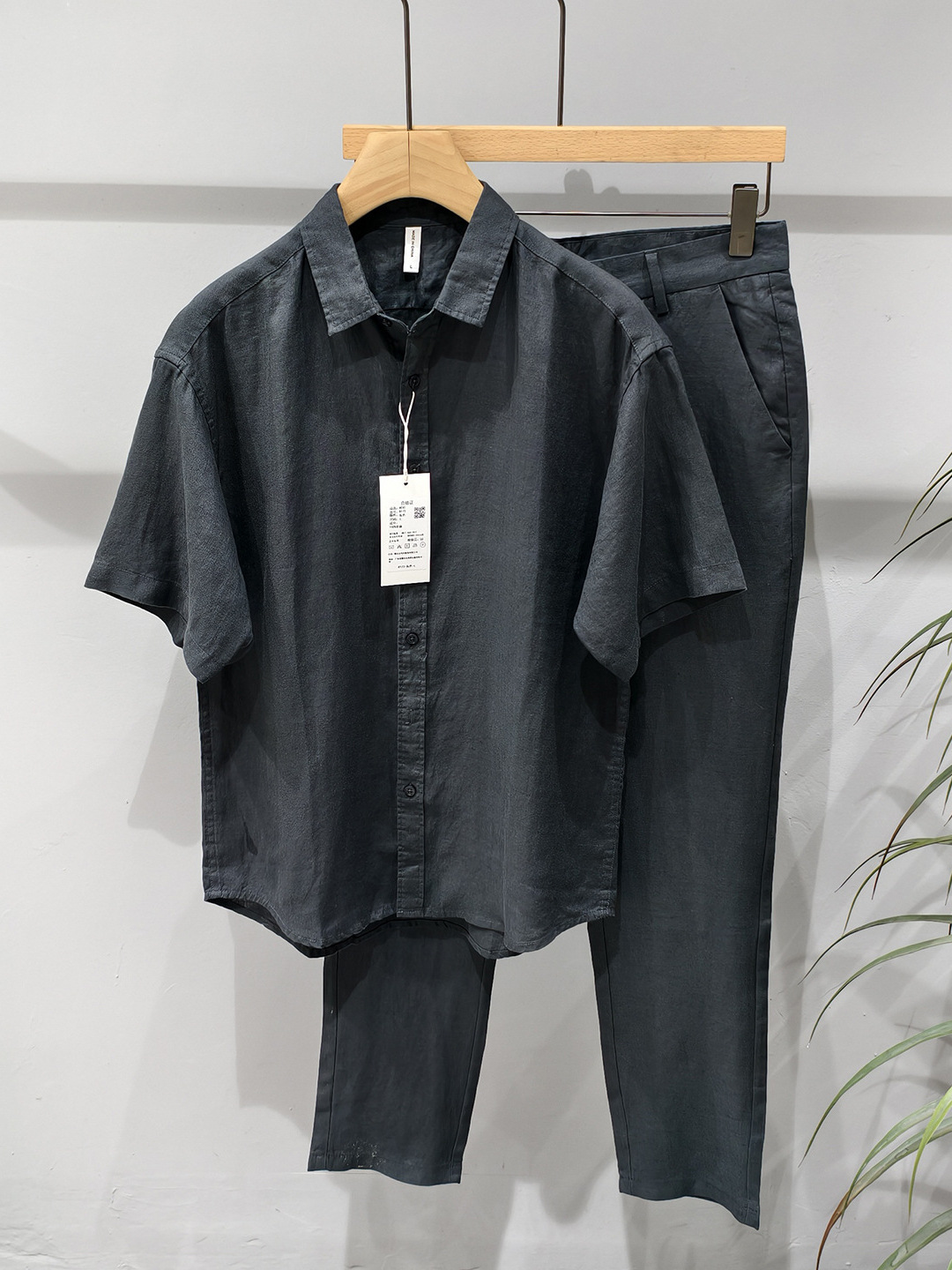 순면 반소매 캐주얼 세트 남성용 여름용 얇고 통기성 좋 - Mens Linen Shirt Long Sleeve 리뷰 및 가격