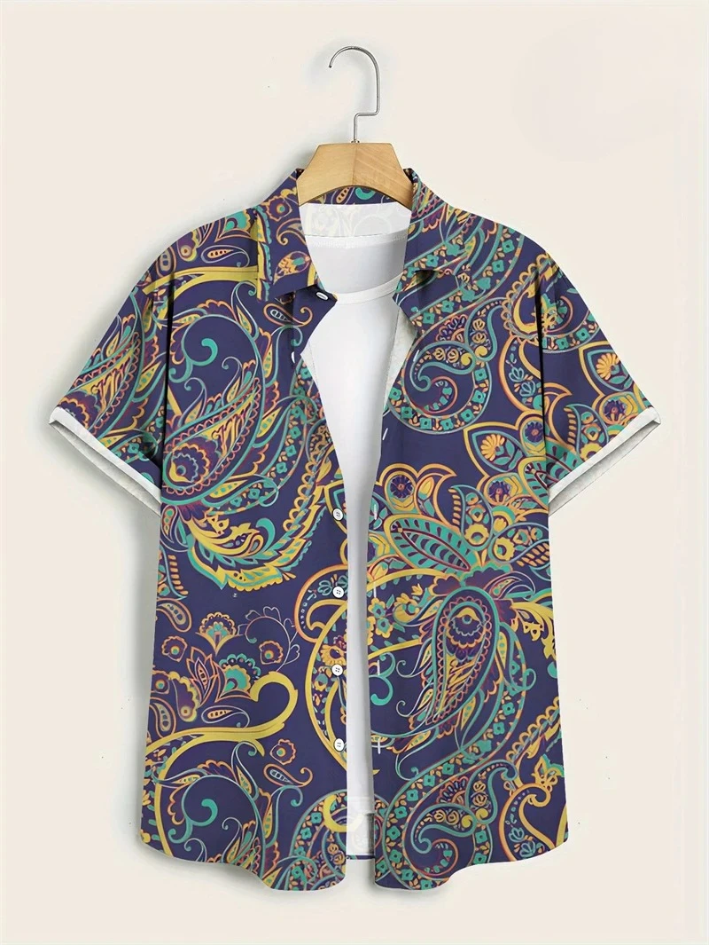 퍼플 베이스 컬러풀 페이즐리 하와이안 셔츠 멀티 스타일 - Vintage Hawaiian Floral Shirt 리뷰 및 가격