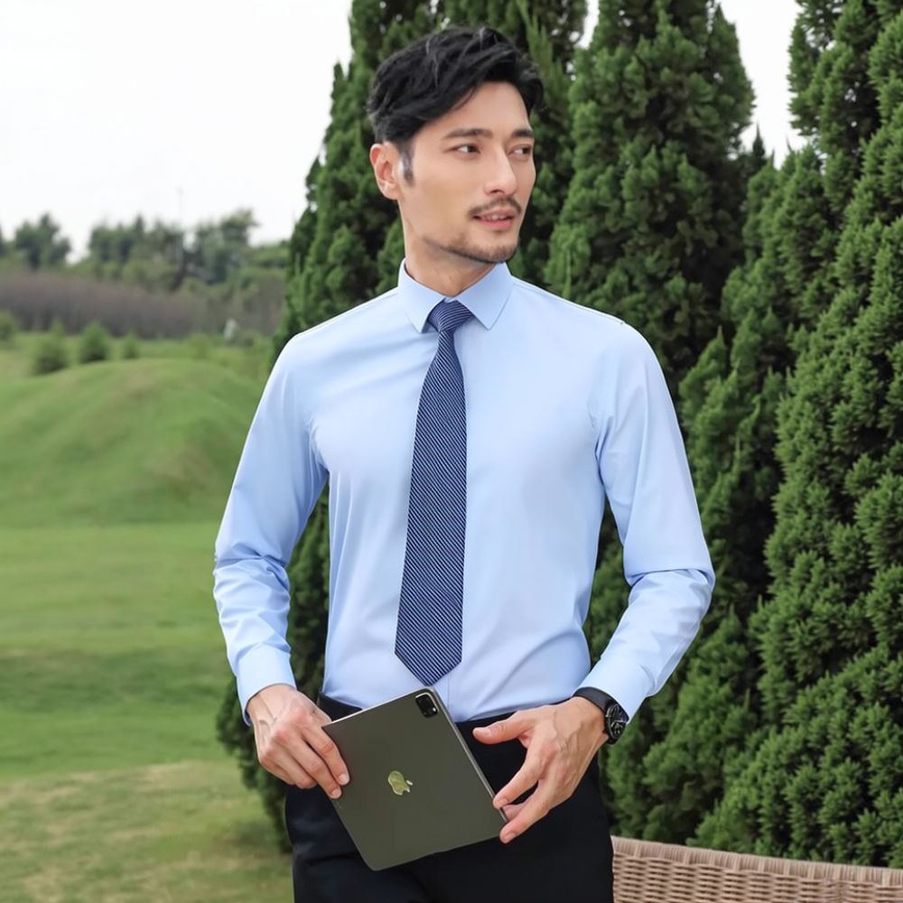 남성용 긴팔 셔츠, 대나무 섬유 소재, 통기성, 항균  - Breathable Bamboo Fiber Shirt Non Iron 리뷰 및 가격