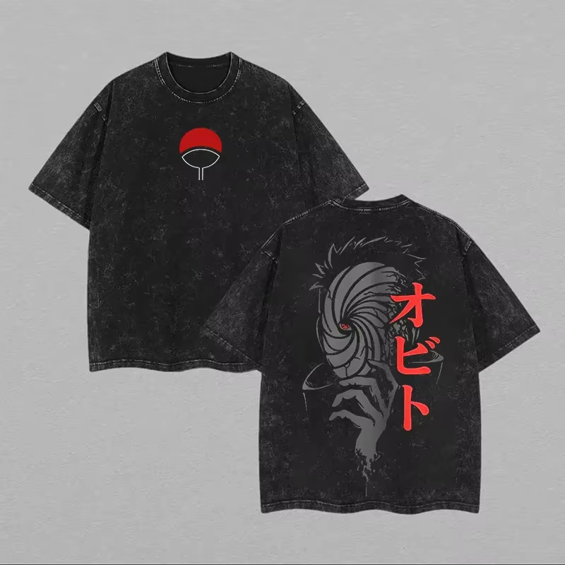 나루토 오비토 우치하 티셔츠 마스크 빈티지 애시드 워시 - Acid Wash Vintage Graphic T Shirt 리뷰 및 가격