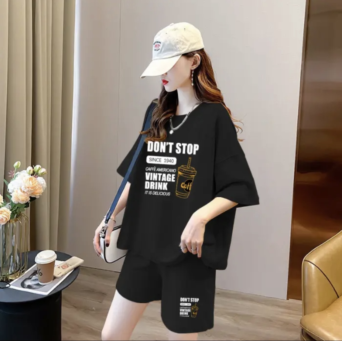 패션 여성 여름 반바지 세트, 스포츠웨어, 오버사이즈  - Shirts 리뷰 및 가격